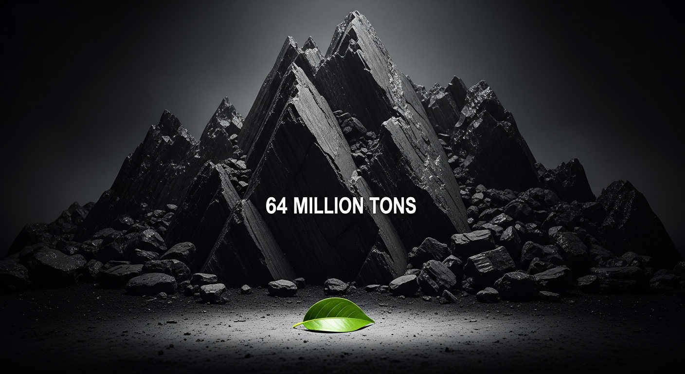 64 million tons carbon comparison