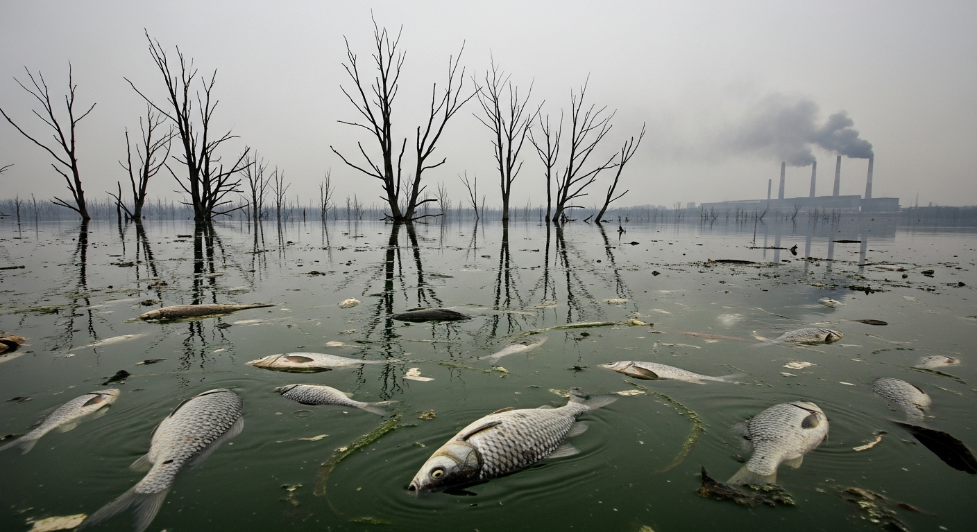 Environmental devastation from pollution